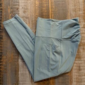 Athleta Sage Green Salutation Stash Cinch 7/8 Tight